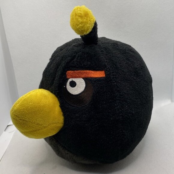Angry Birds 6” Black Bomb Plush Stuffed Animal Bird Commonwealth Toys - Picture 2 of 9